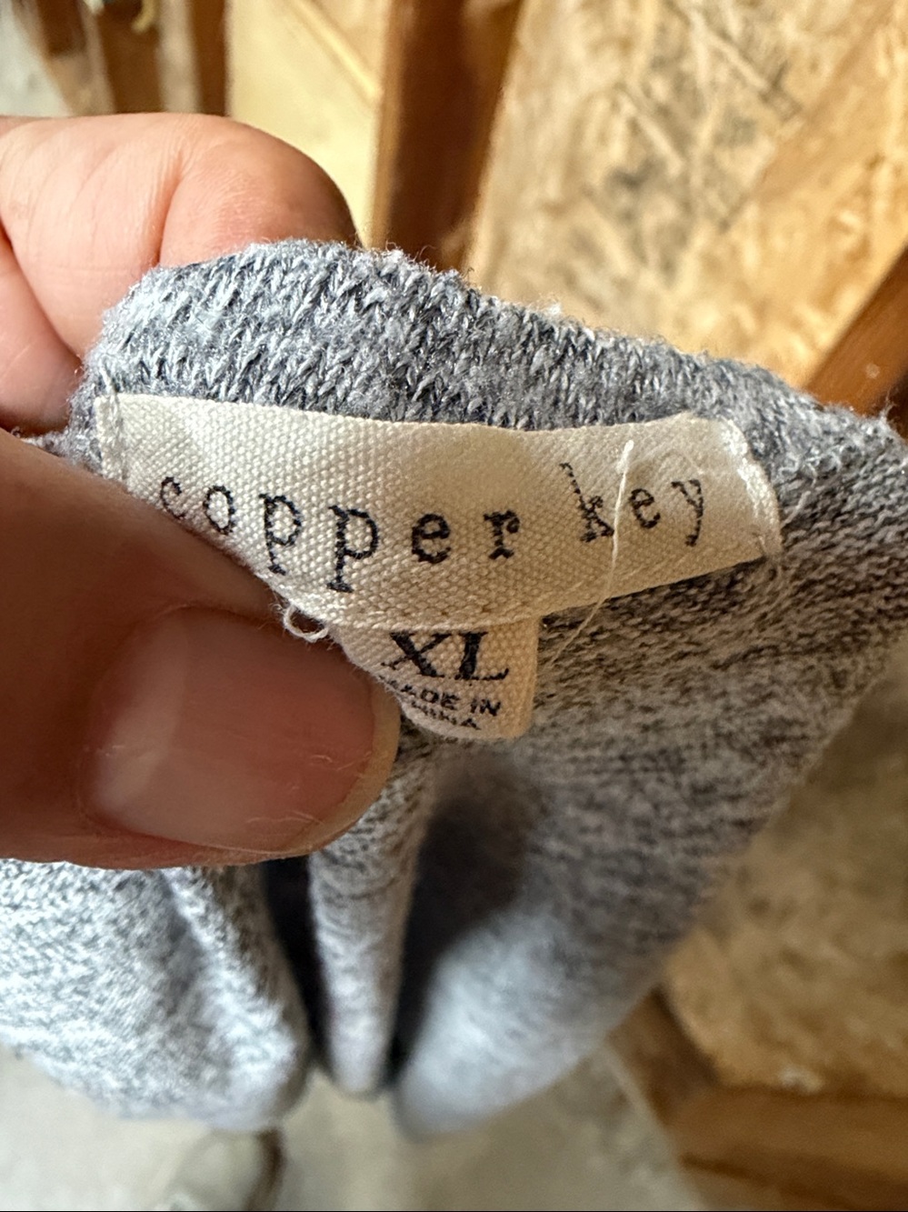 Copper Key Grey Open-Front Women’s Sweater Cardigan - Picture 6 of 6